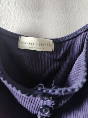 Purple Ribbed Women's Sweater